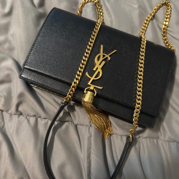 YSL BLACK KATE TASSEL BAG - Picture 1 of 12